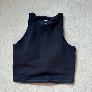 Black Sleeveless Crop Top
